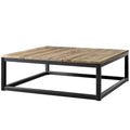 Brown Metal Steel Wood Coffee Table F897193
