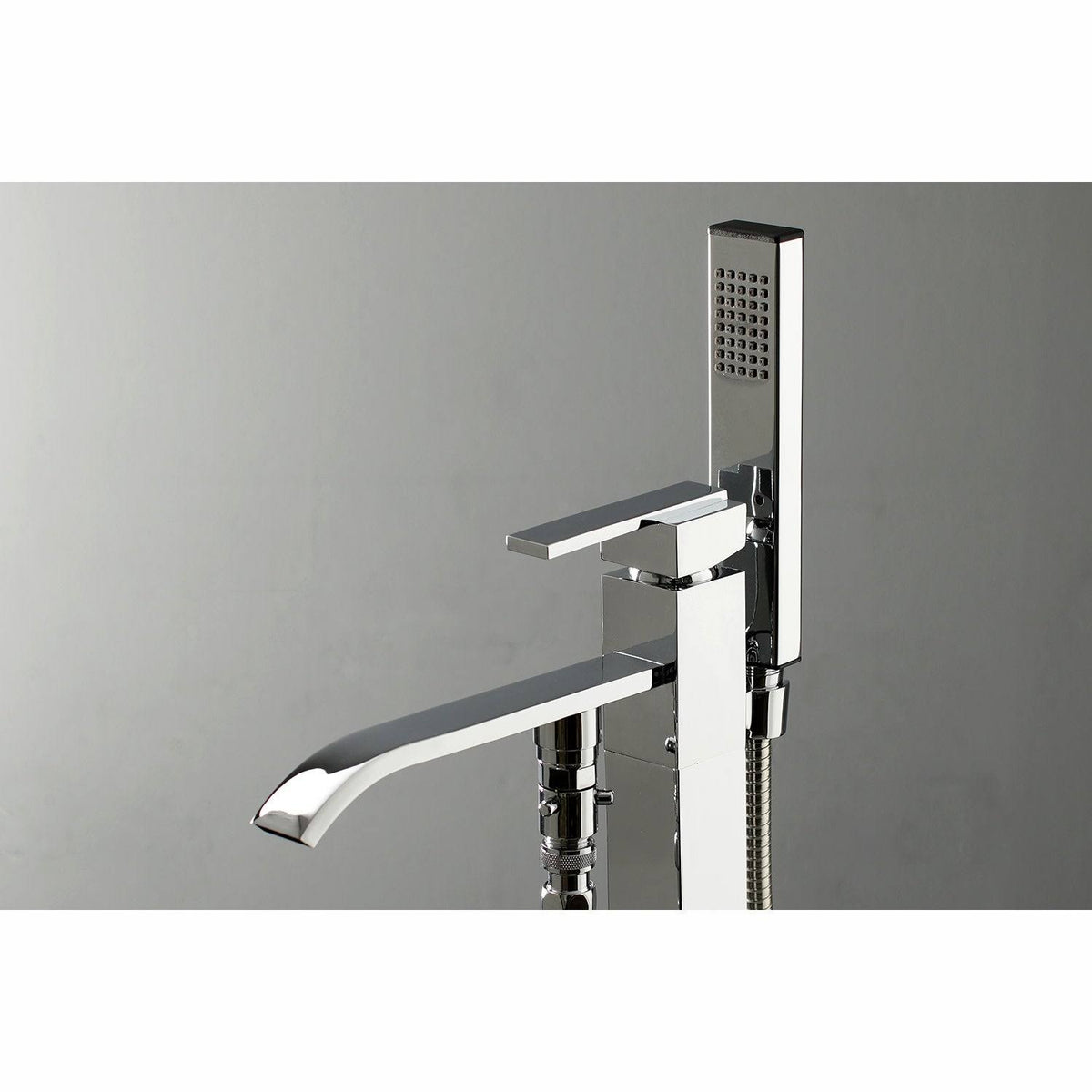 Brushed Brass Freestanding Tub Faucet with Hand Shower P25852