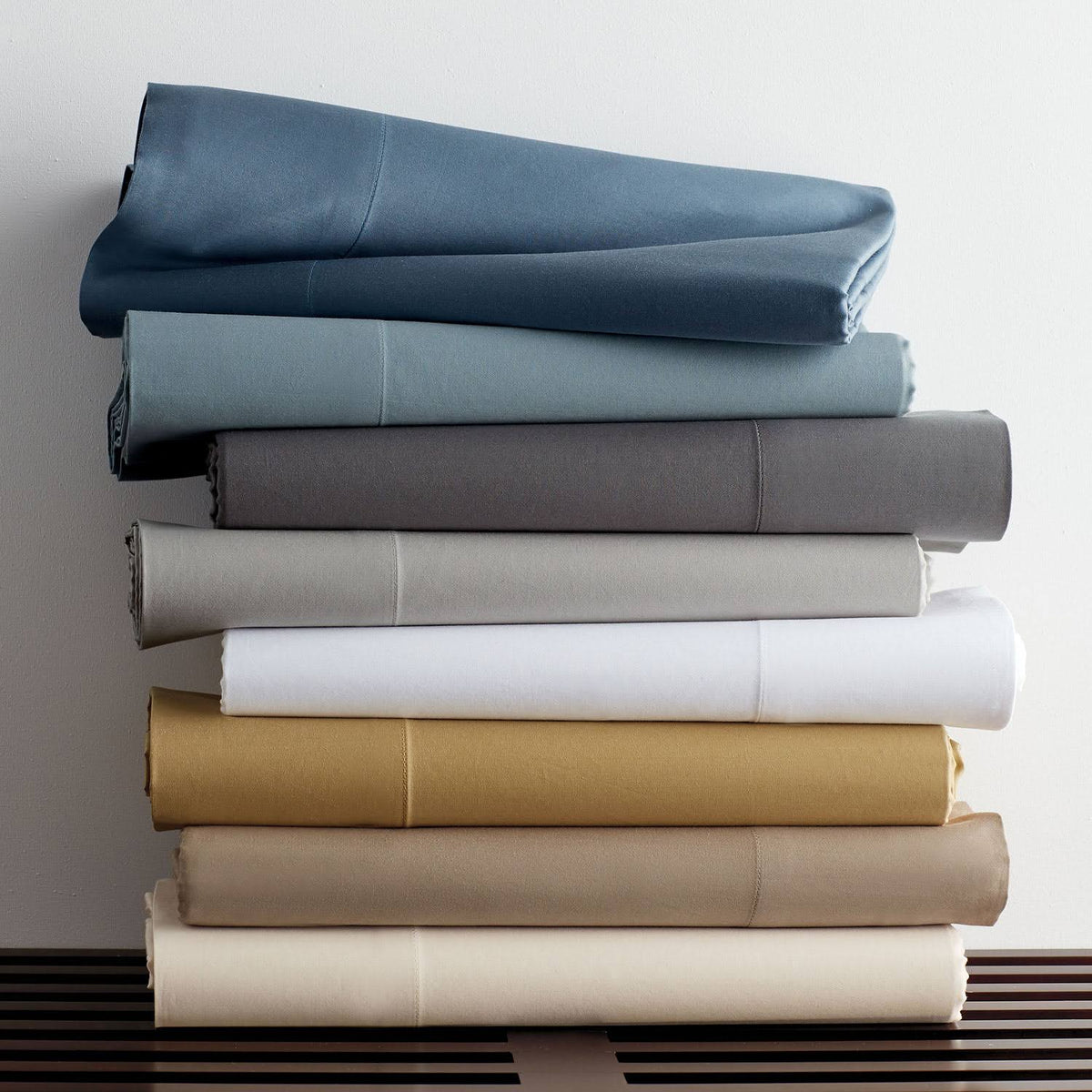 Supima Cotton Sateen Fitted Sheet, Sterling Gray, California King T22652