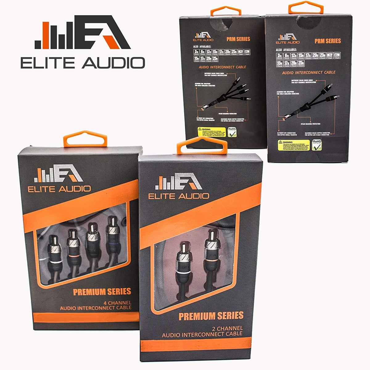 100% OFC Copper RCA Interconnects Stereo Cable, 2 Channel 1.5' (2 x RCA Male to 2 x RCA Male), Pack of 2 E2242