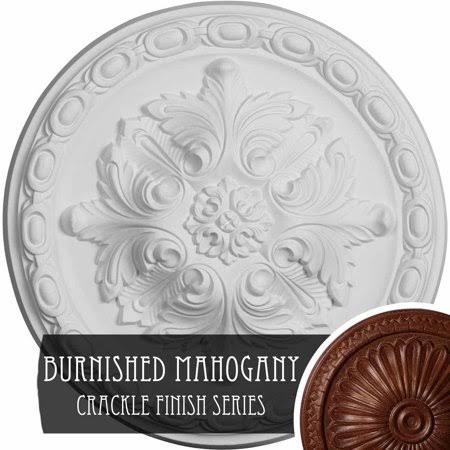 Hand-Painted Bronze Blue Patina Ceiling Medallion C8769