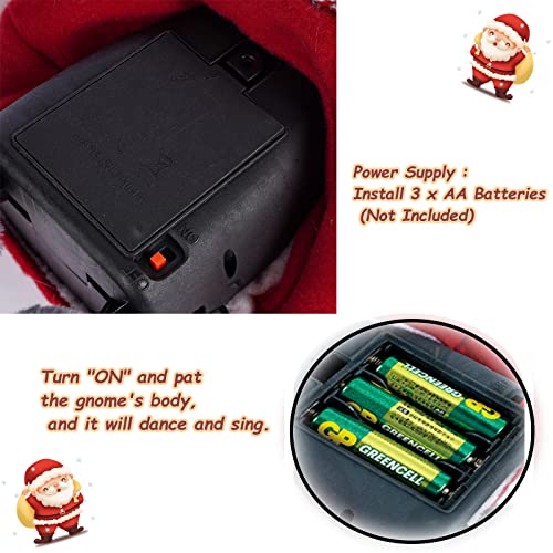 Singing Dancing Christmas Gnome K2193