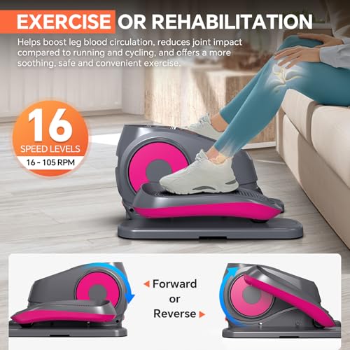 Under Desk Elliptical Machine with 16 Adjustable Speed V850168