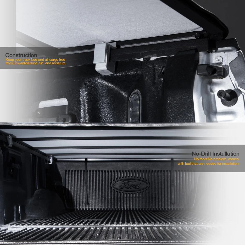Hidden Snap Tonneau Cover with Truck Bed LED Lights V865283