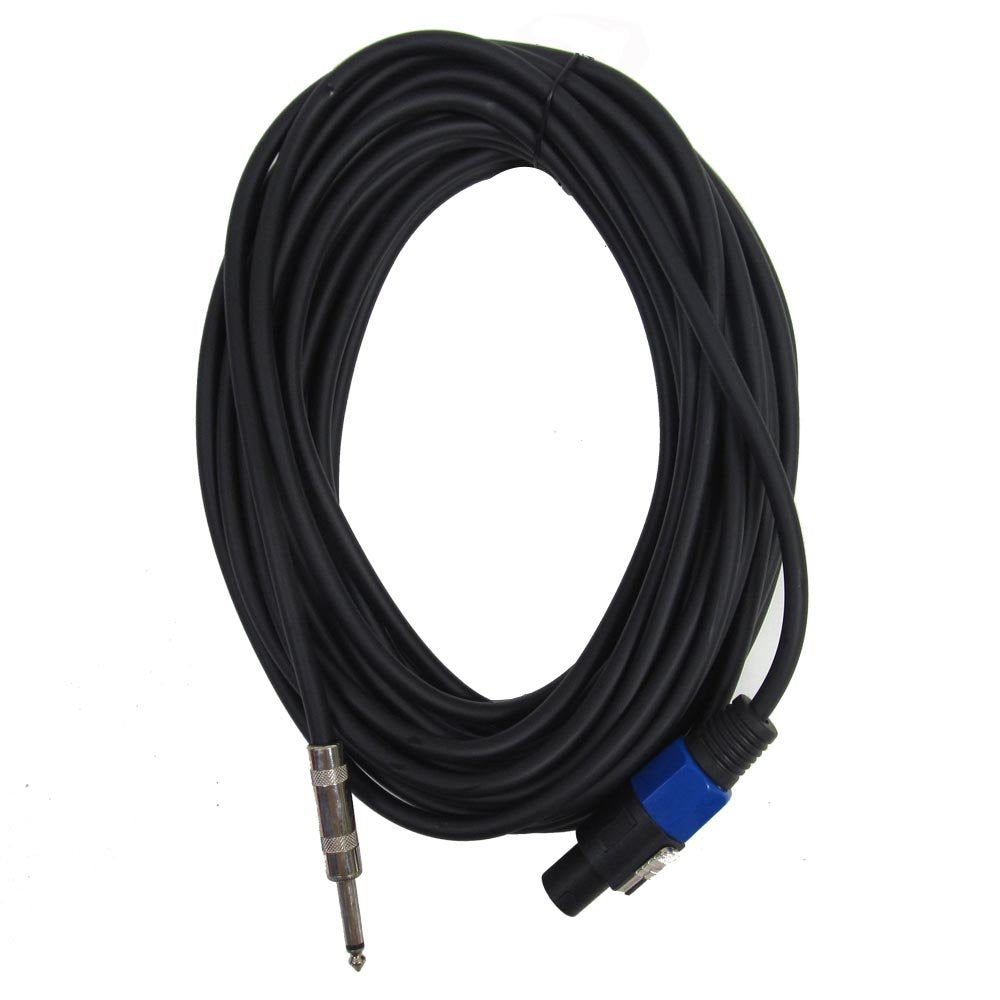 25 Foot Speakon to 1/4 Speaker Cable, 2 Conductor, 14 Gauge, Pack of 2 B286