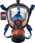 Full Face Respirator with 40mm Gas Filter Canister F7545