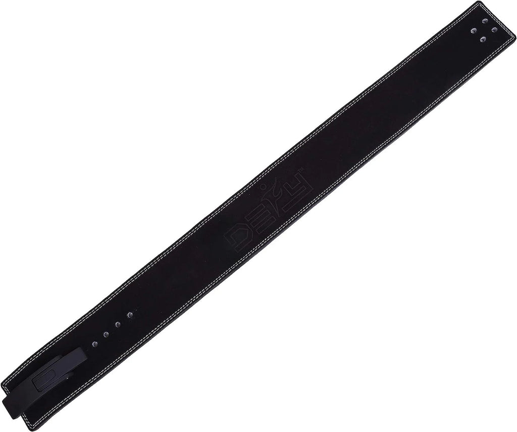 Genuine Leather 4-Inch-Wide Black Powerlifting Belt H48021