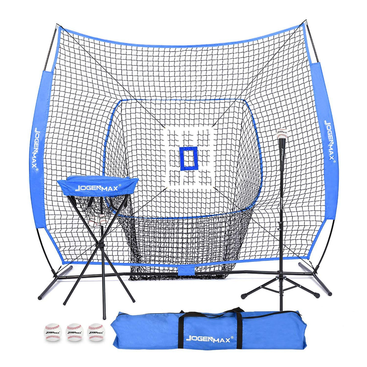 7x7 Practice Net with Carrying Bag Baseball Softball Bundle T134881