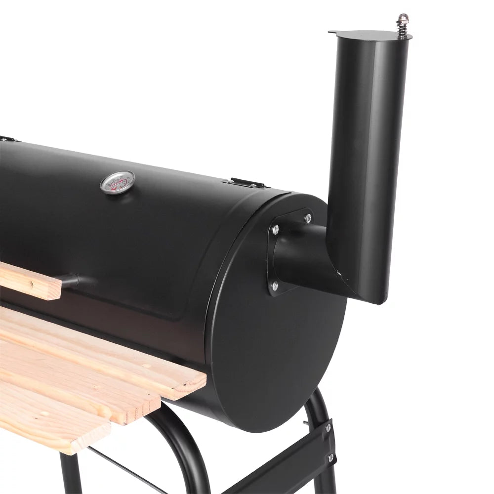 Charcoal Grill Portable BBQ Grill and Offset Smoker Steel BBQ Pit B172