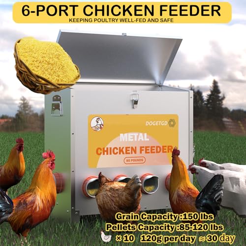 85lbs Metal Poultry Feeder (10-Port) X73136