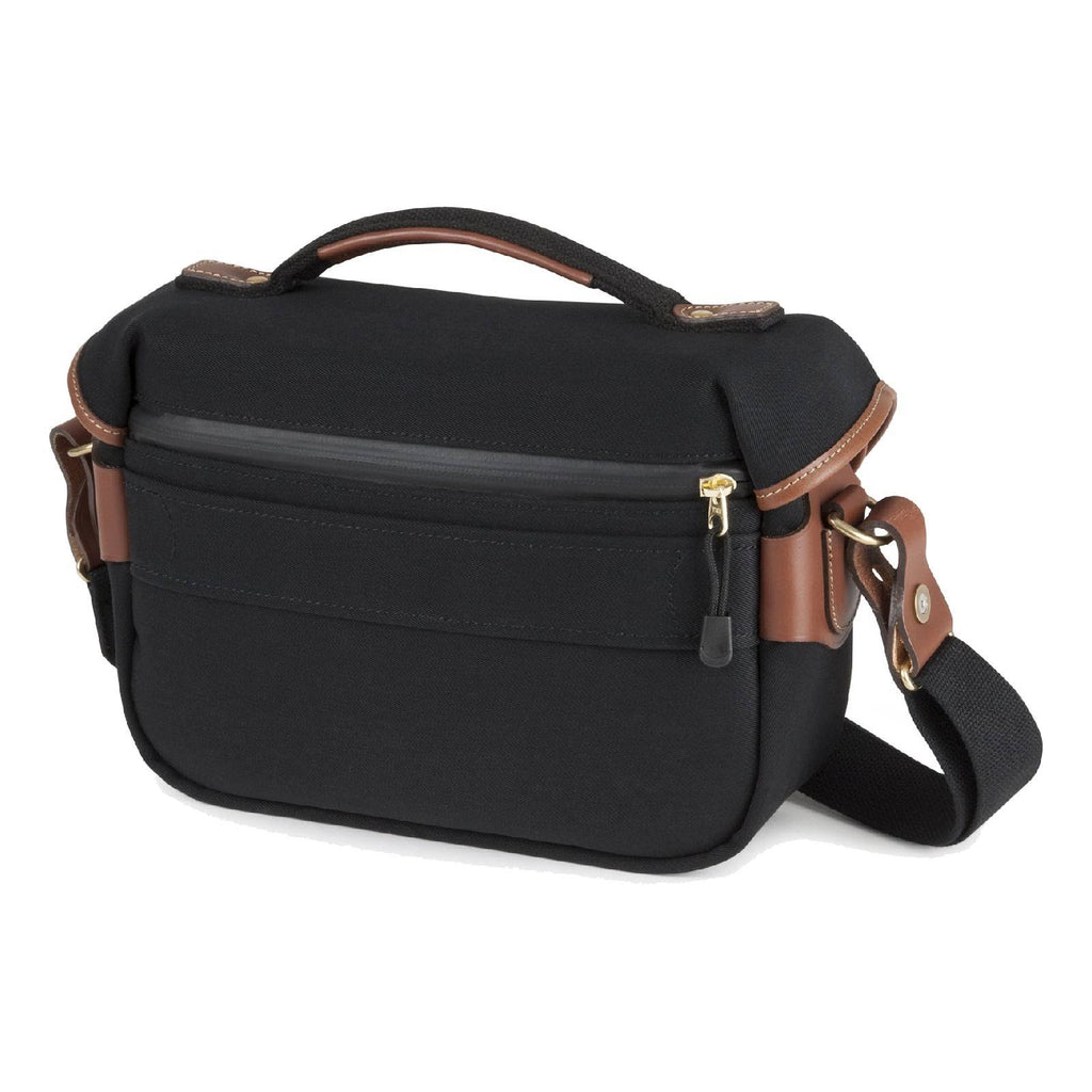 Black Canvas & Tan Leather Shoulder Bag D6452