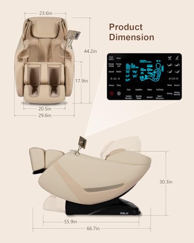 Beige Full Body Zero Gravity Shiatsu Massage Chair E50323