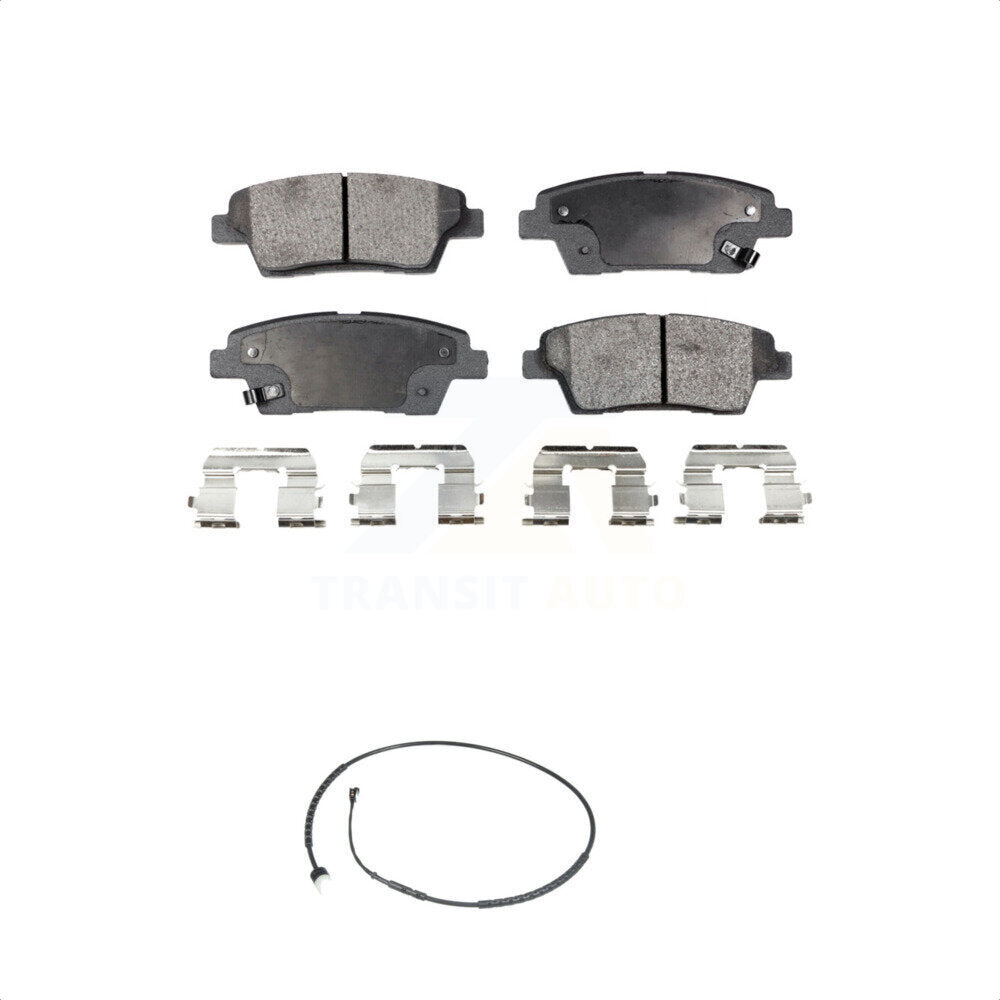 Rear Ceramic Disc Brake Pads and Wear Sensors Kit A26127