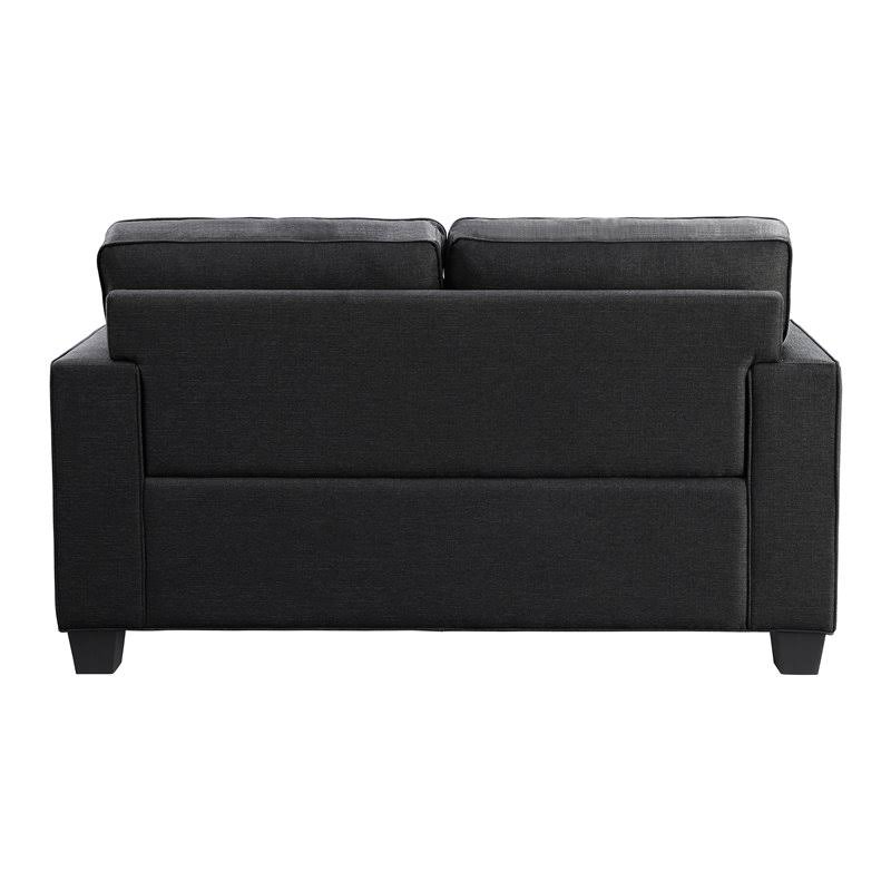 Black Textured Fabric Loveseat M76920