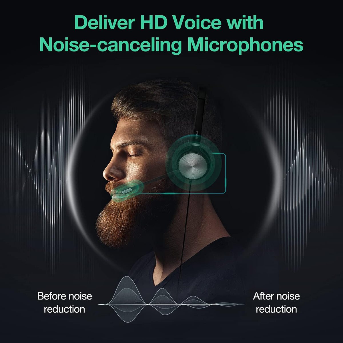 UH36-DUAL Noise Cancelling USB Wired Headset with Mic J209522