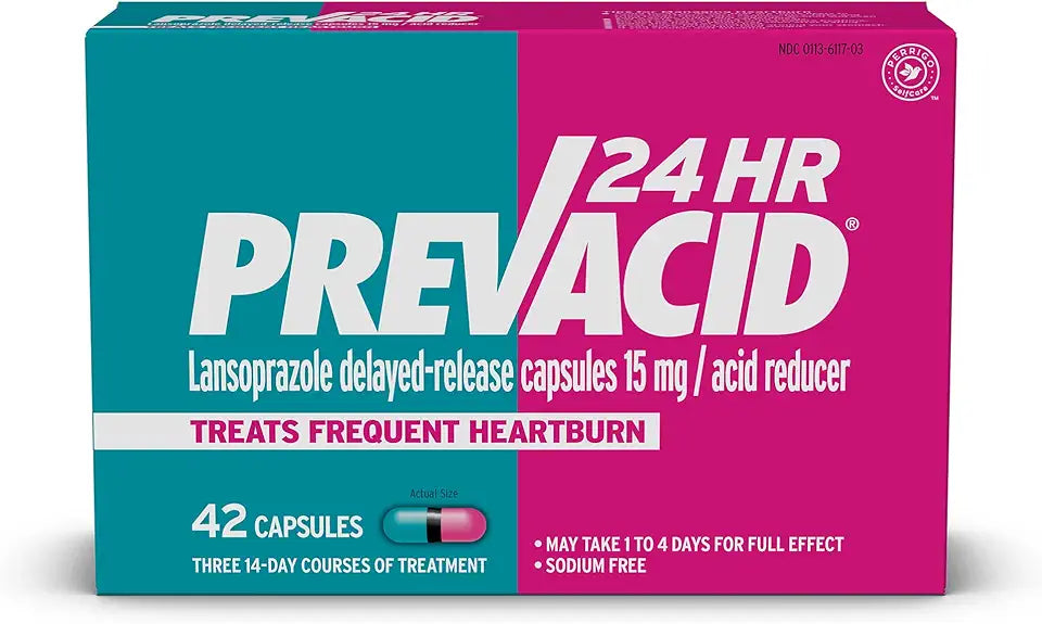 Lansoprazole Delayed-Release 15 mg Acid Reducer Capsules 42 Count O33110
