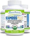 Certified Organic Wildcrafted Irish Seamoss Bladderwrack & Burdock Root 60Ct W38051