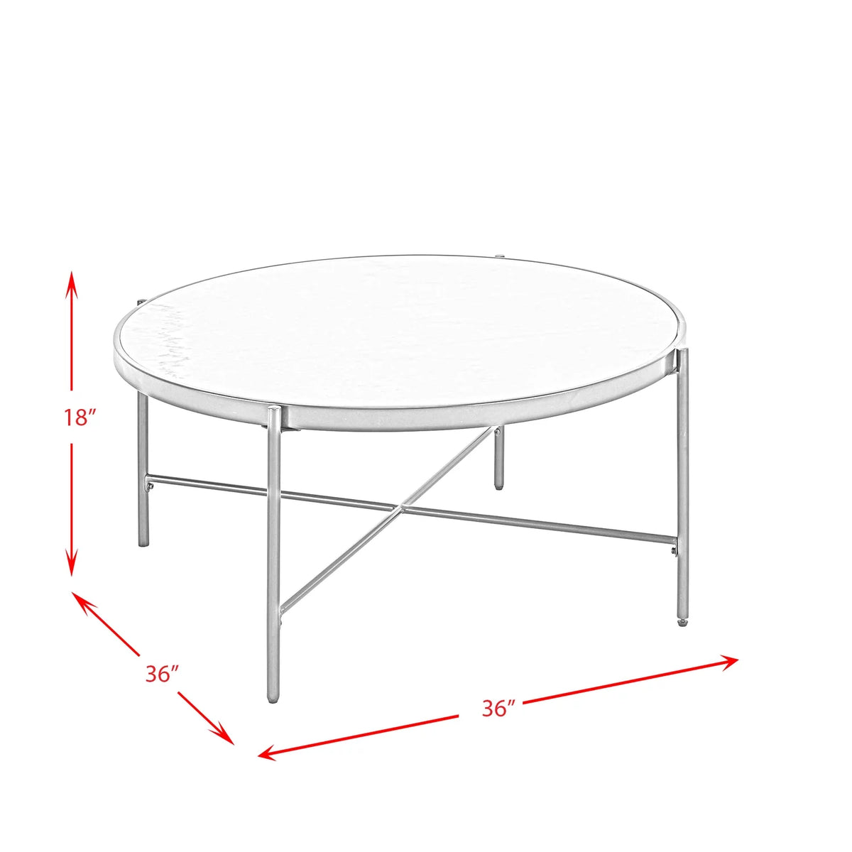 Round Coffee Table with Marble Top S93829