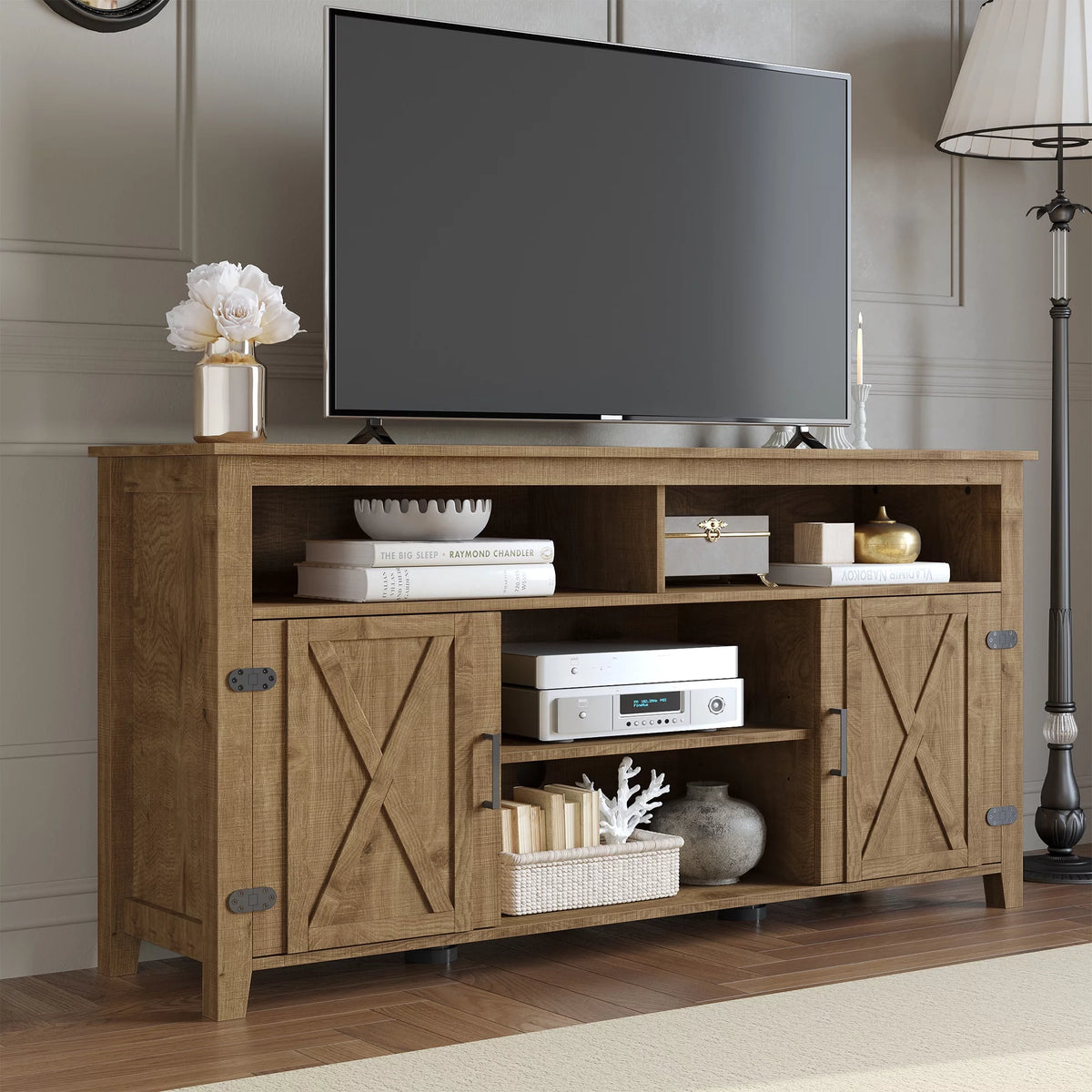 Farmhouse TV Stand for 65 Inch TV W591
