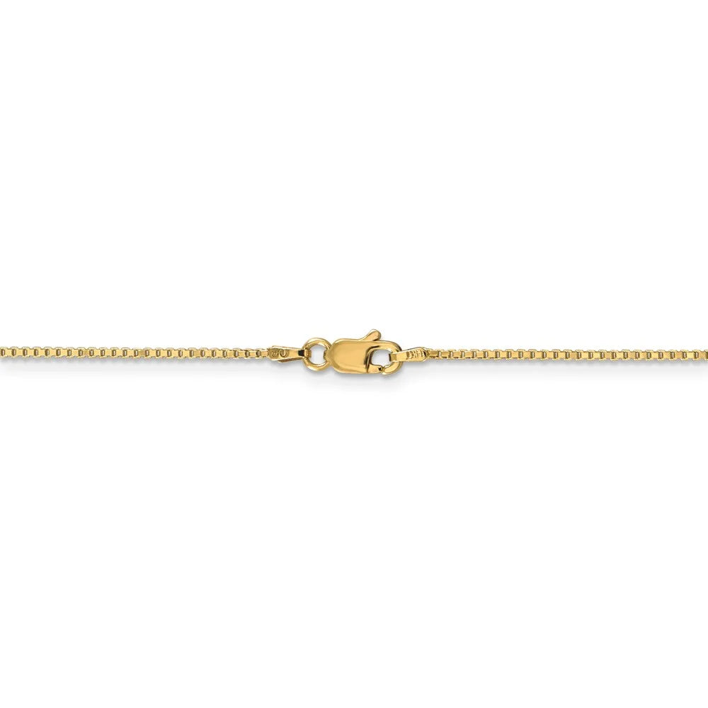14kt Yellow Gold 1mm Box Chain 20 inch Lobster Clasp A137402