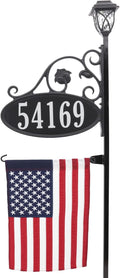 Reflective Address Sign with Solar Light V67620