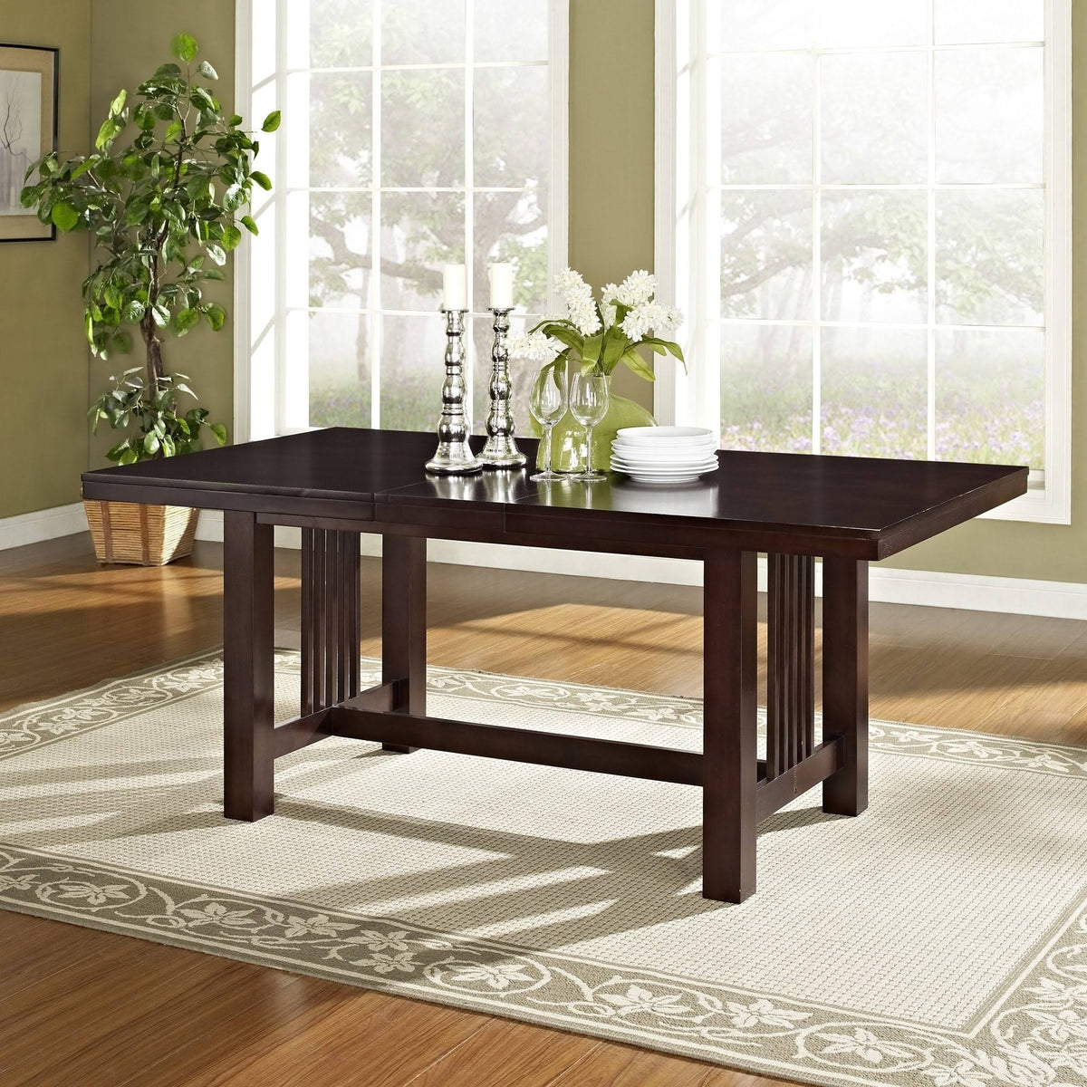 Cappuccino Brown Wood Dining Table U1366