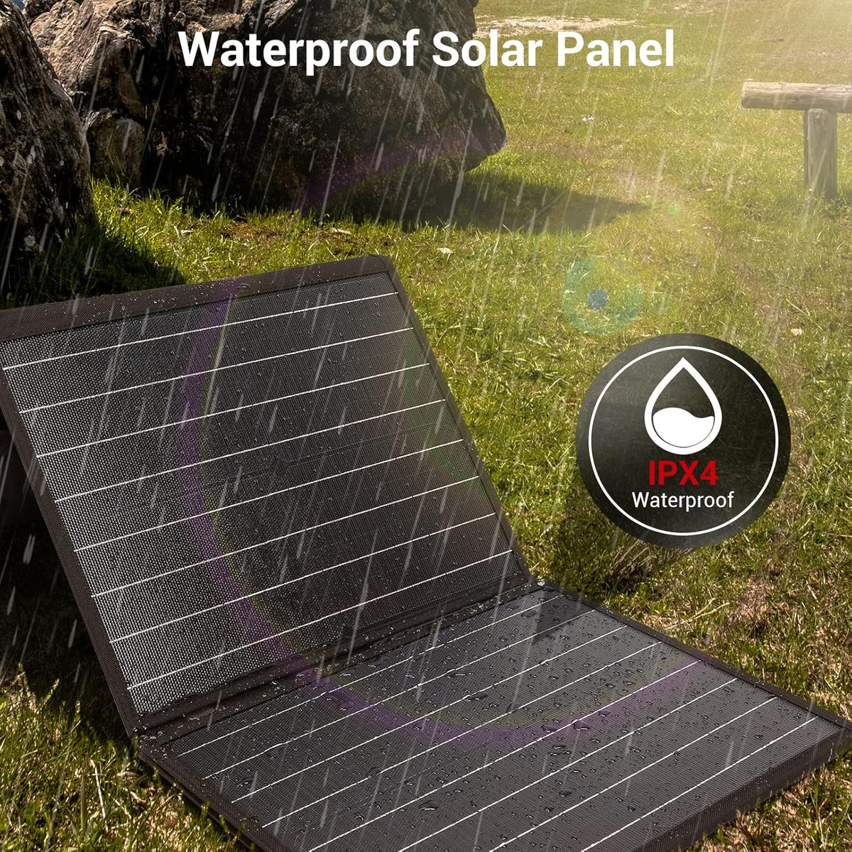 60w Portable Foldable Solar Panel with Kickstand USB-C QC 3.0 H285