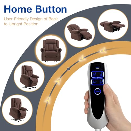 Grey Power Lift Recliner with Massage and Heat I780