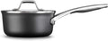 1.5-Quart Hard-Anodized Nonstick Sauce Pan with Cover Black Y6501