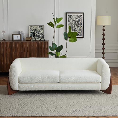 Caramel Brown 82 Inches Boucle 3-Seater Sofa G156