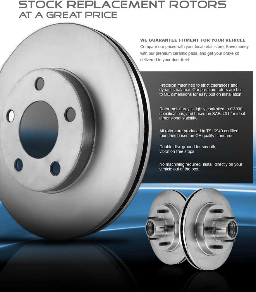 303 mm 5 Lug Brake Disc Rotors + Metallic Brake Pads N69465