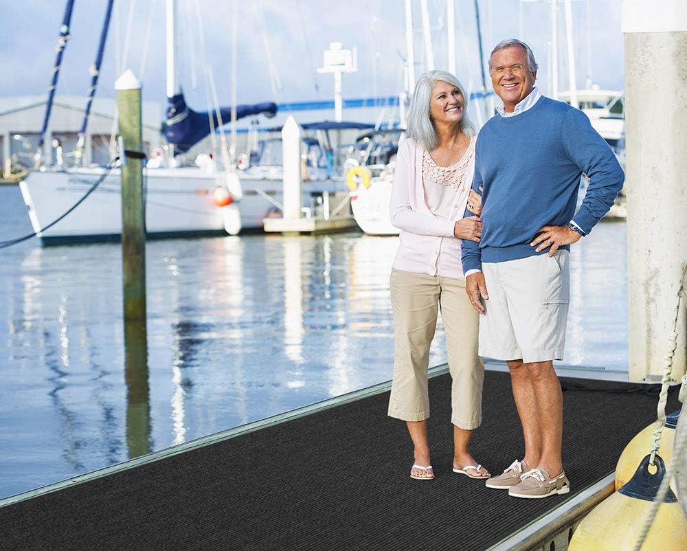 Indoor Outdoor Carpet Runner with Skid-Resistant Rubber Backing L549