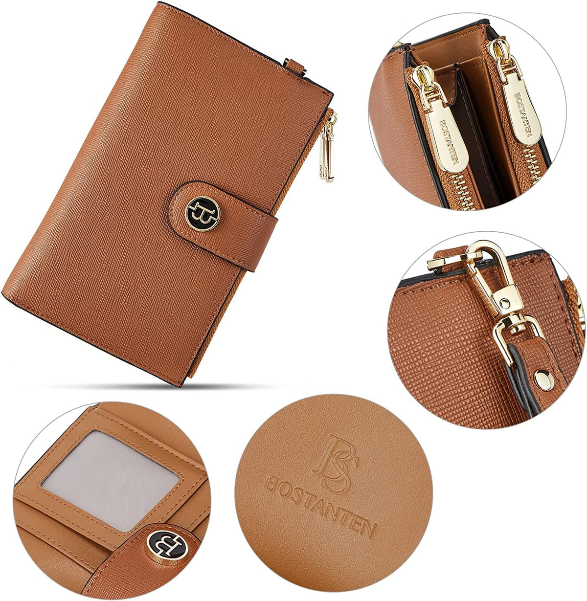Large Capacity Leather Credit Cards Holder Phone Clutch E392