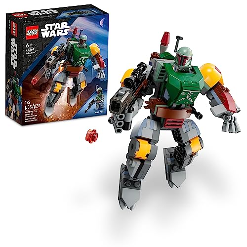 LEGO Star Wars Boba Fett Mech Buildable Action Figure with Shield, Stud Blaster and Jetpack B659151
