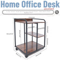 3-Tier Rolling Printer Stand with Storage Cart U8032