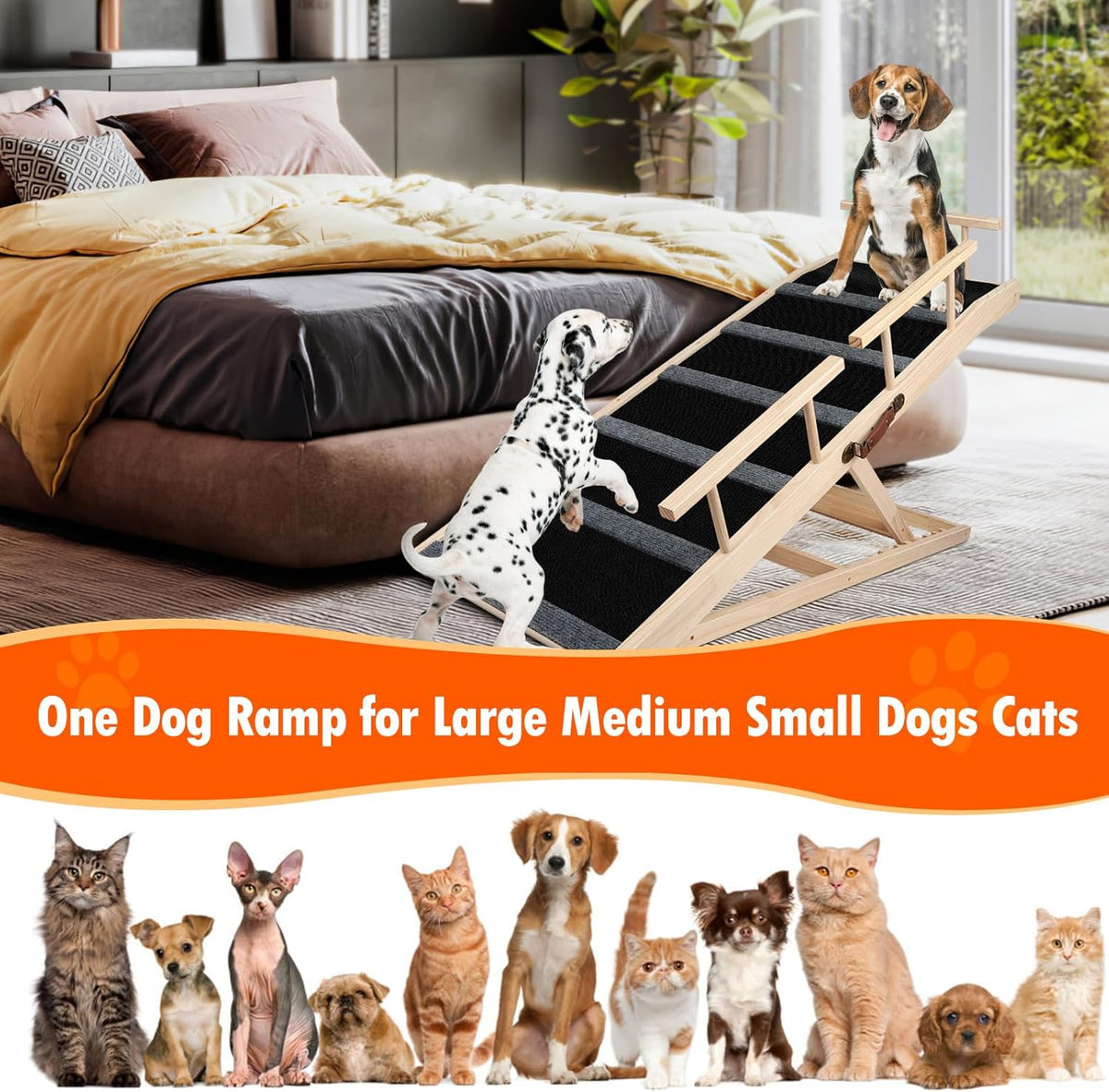 46.5" Adjustable Folding Pet Ramp I424974