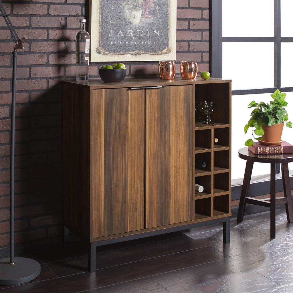 Dark Walnut Wood Storage Cabinet W89770