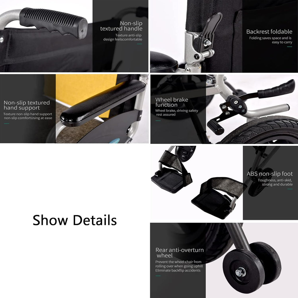 Lightweight Folding Electric Wheelchair Q404