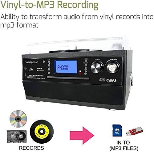 Bluetooth Record Player Turntable with Stereo Speaker A119811