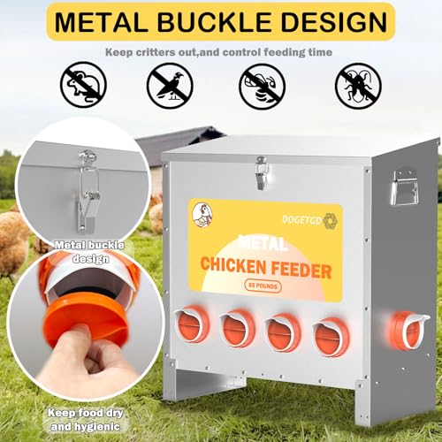 85lbs Metal Poultry Feeder (10-Port) X73136