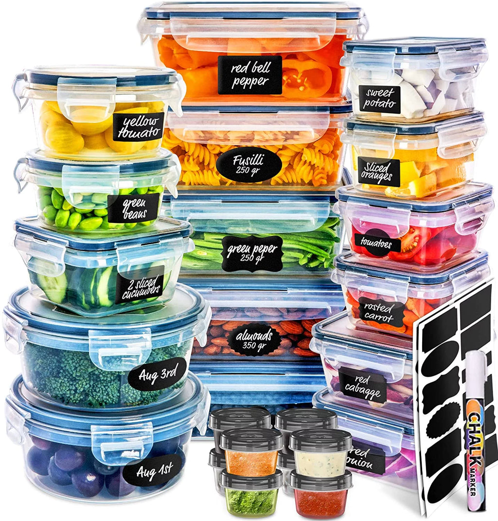 50 Pcs Airtight Food Storage Container Set with Lids Q59915