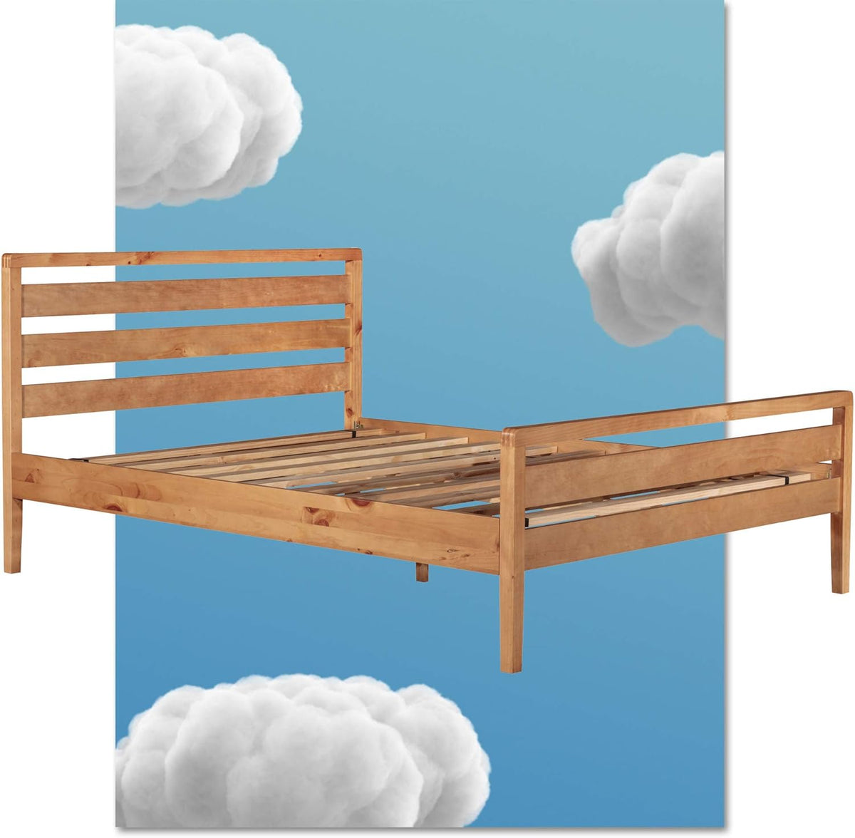Queen Size Solid Wood Platform Bed Frame V3319