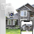 Outdoor PTZ POE Security Camera, HD 5MP Auto Tracking IP Camera with 5X Optical Zoom, IR Night Vision Motion/Human Detection Built in Mic&Speaker IP66 Waterproof O299799