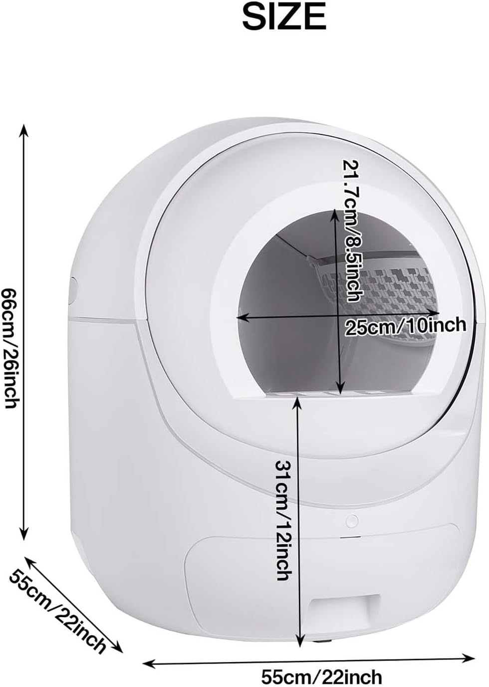 Automatic Self Cleaning Litter Box with Odor Removal and APP Control F468731