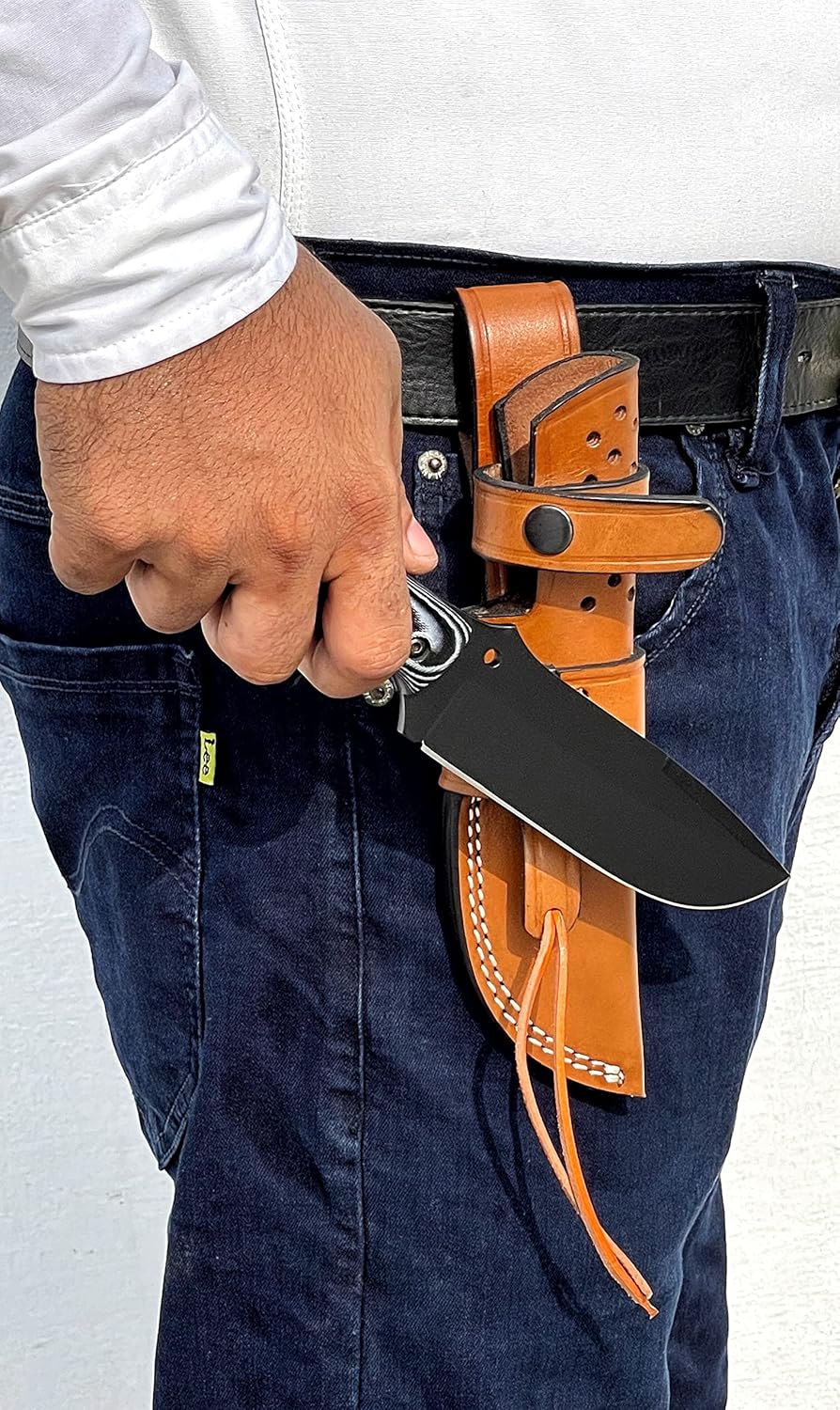 1095 Carbon Steel Bushcraft Knife with Sheath A878