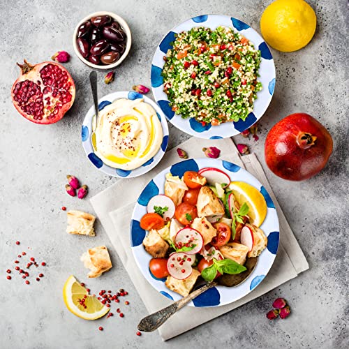 16 Pcs Melamine Dinnerware Set Plates Bowls Cups Unbreakable N63730