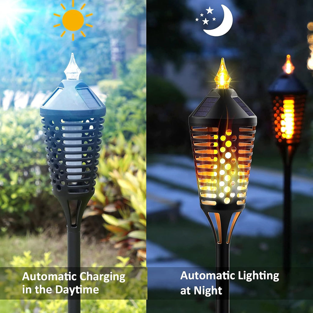 6 Pack Waterproof Outdoor Solar Torch Lights T10722