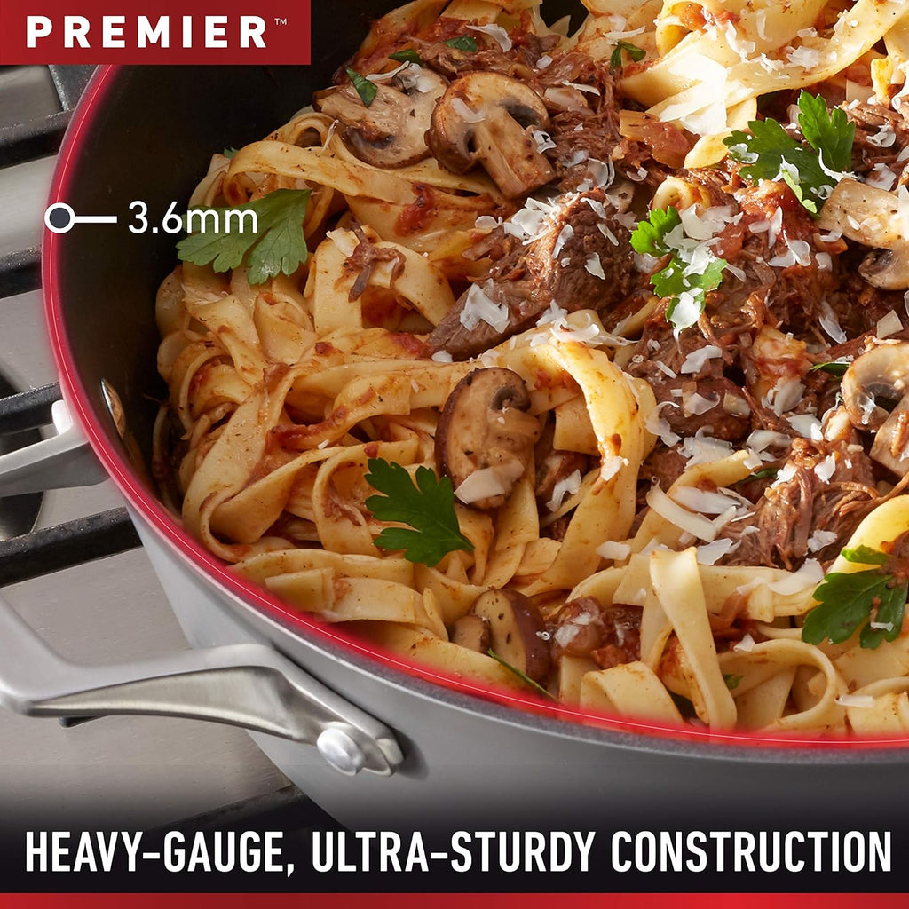 1.5-Quart Hard-Anodized Nonstick Sauce Pan with Cover Black Y6501