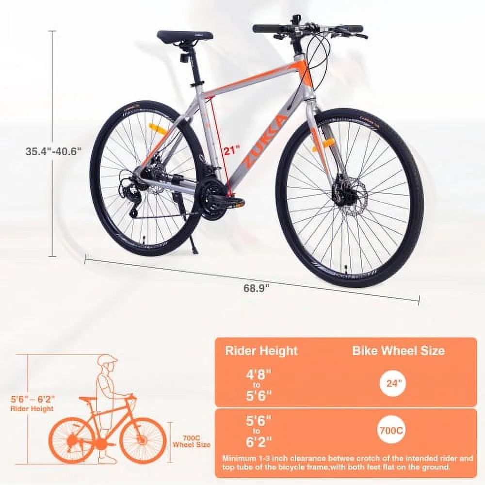 21 Speed Hybrid Bike Disc Brake 700 C Road Bike Z41205