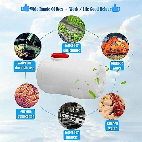 White Food-Grade Plastic Water Tank with Faucet 200L A8925